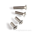 DIN966 Cross Recesed Half Countersunk Screws M5 dengan ujung biasa